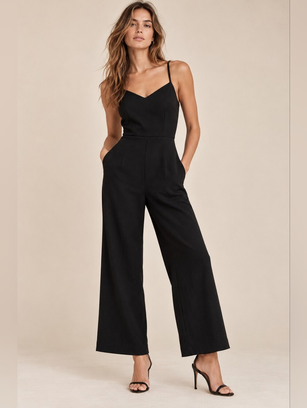 NWT Maeve x Anthropologie Magdalena Spaghetti Strap V-Neck High Rise Jumpsuit 6